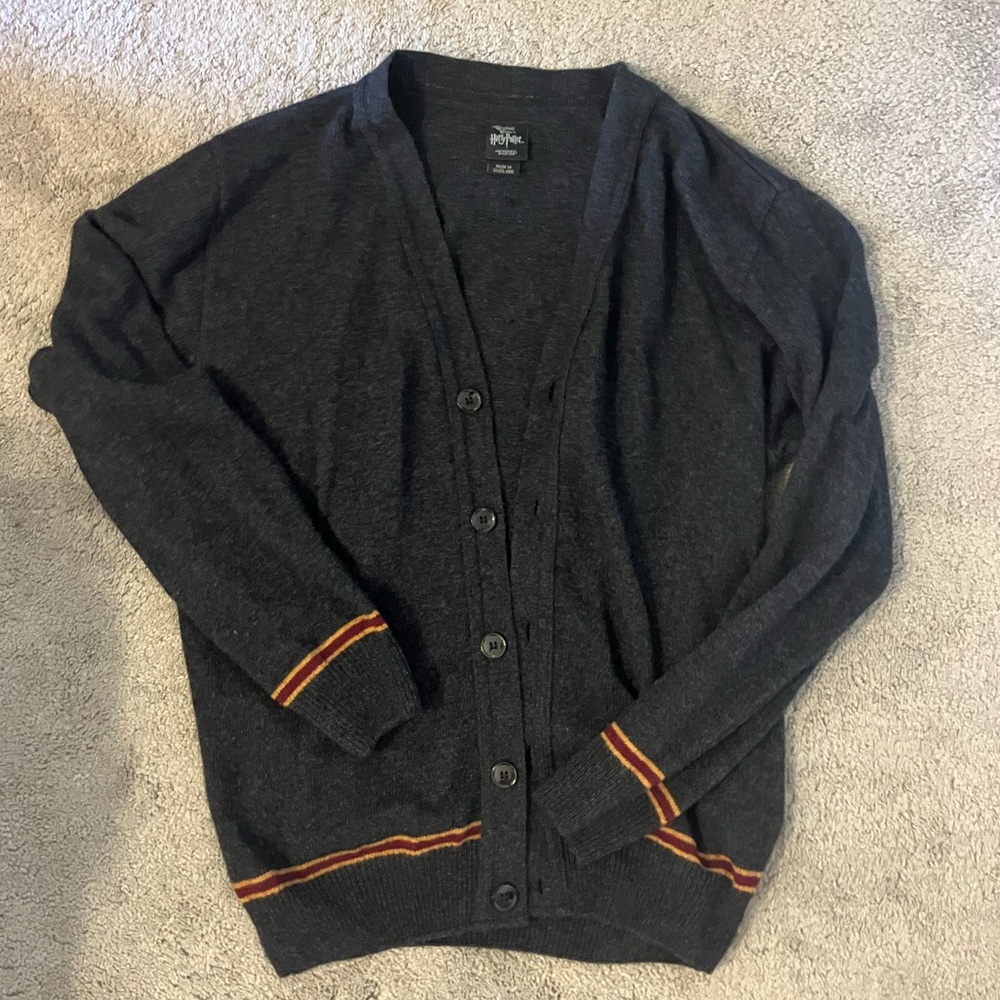 Universal Studios Harry Potter Gryffindor Wool Cardigan + Headband and Tie